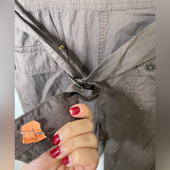 Per Se Botique Brown Cotton Poplin Wide Leg Jumpsuit L Utility Workwear XCVI - Picture 5 of 13